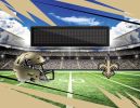 [Personalization Only] Official NFL Saints - 62" x 84" Personalized Washable Rug