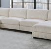 Living Room Furniture Armless Chair Beige Wide-Welt Corduroy 1pc Armless Chair Soft Cushion Wood Legs
