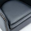 Trenton Swivel Arm Chair - Midnight Blue