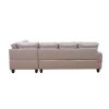 Latte Faux Leather Living Room Sofa Set B